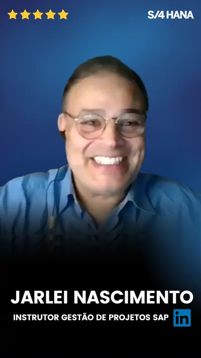 Jarlei Nascimento, instrutor de gestão de projetos SAP. Abrir o LinkedIn