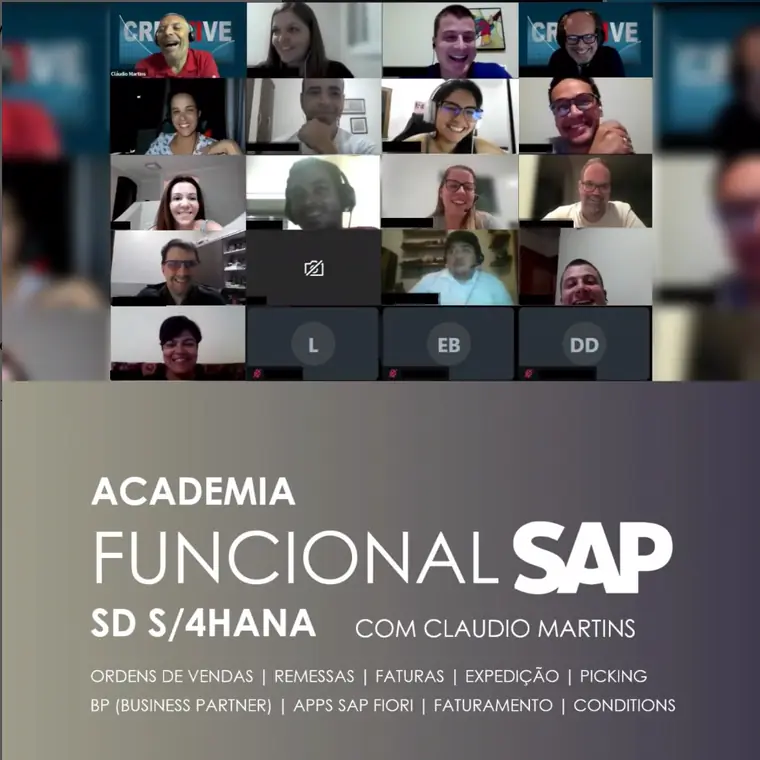 Turma ao vivo da Creative-TI reunida pelo Zoom
